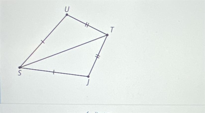 So basically I have to reflect triangle STU across line ST and I need to find a valid-example-1