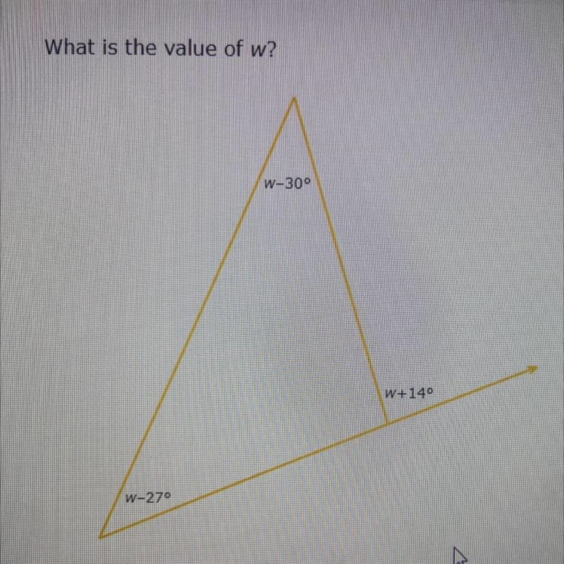 What is the value of w? W-300 W+140 W-270-example-1