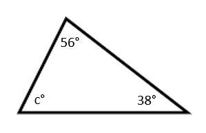 DONT IGNORE PLEASE!! What is the measure of angle c A. 94° B. 86° C. 18° D. 274°-example-1