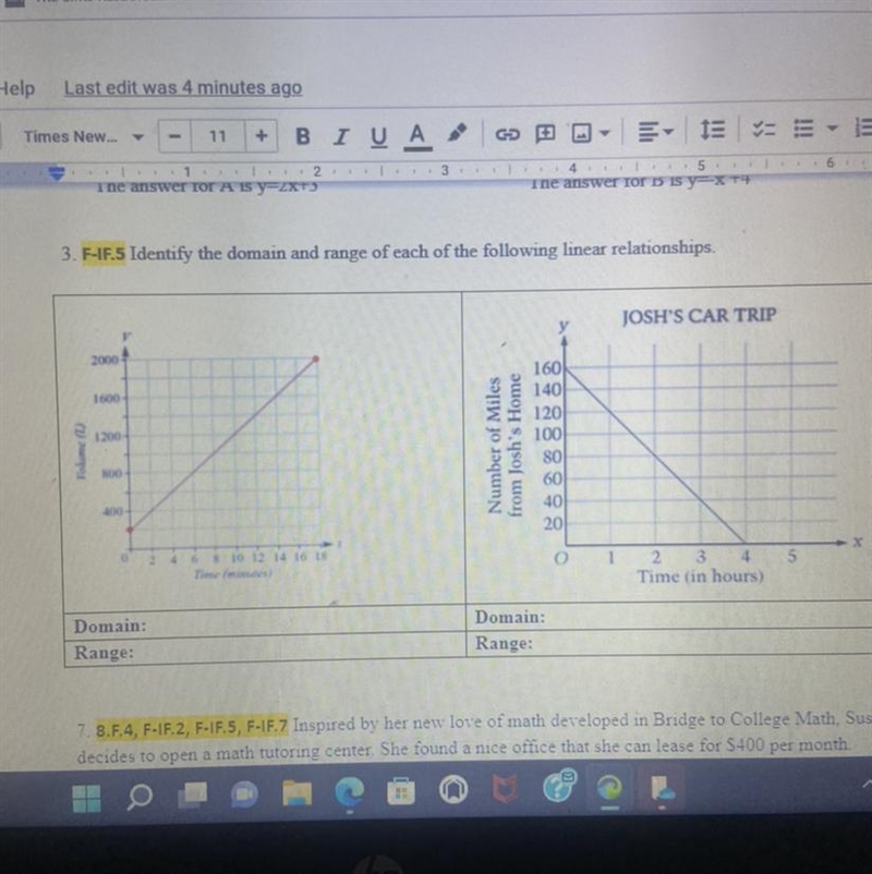 I need to find the domain and range for both graphs and I don’t know what to do, could-example-1