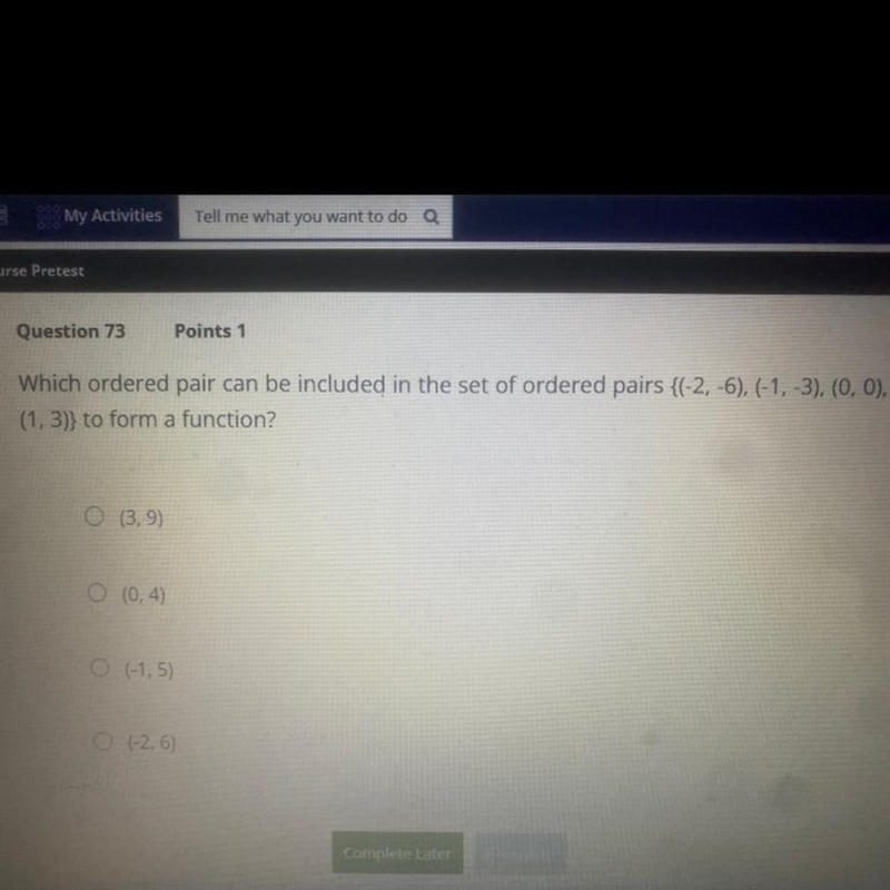 Which ordered pairs can be included in the set of ordered pairs-example-1