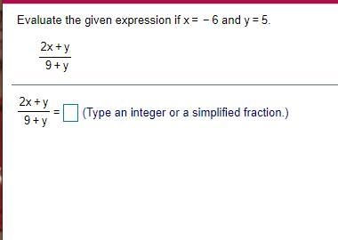 Evaluate the given expression if x = -6 and y = 5-example-1