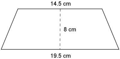 What is the area of the trapezoid? A. 68 cm B. 136 cm C. 214 cm D. 268 cm-example-1