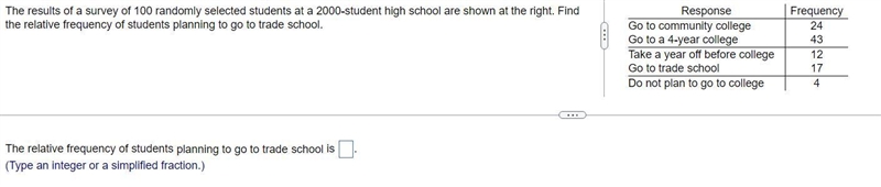 Need help on this Probability Question: "The relative frequency of students planning-example-1