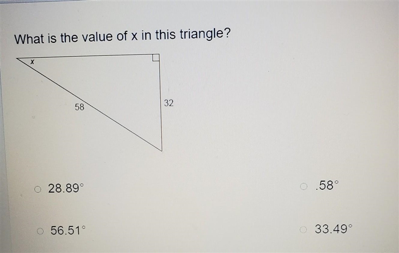 I need help!! What is the value of x in this triangle? ​-example-1