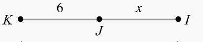 Point J is the midpoint of line segment KI. Find the length of JI.-example-1