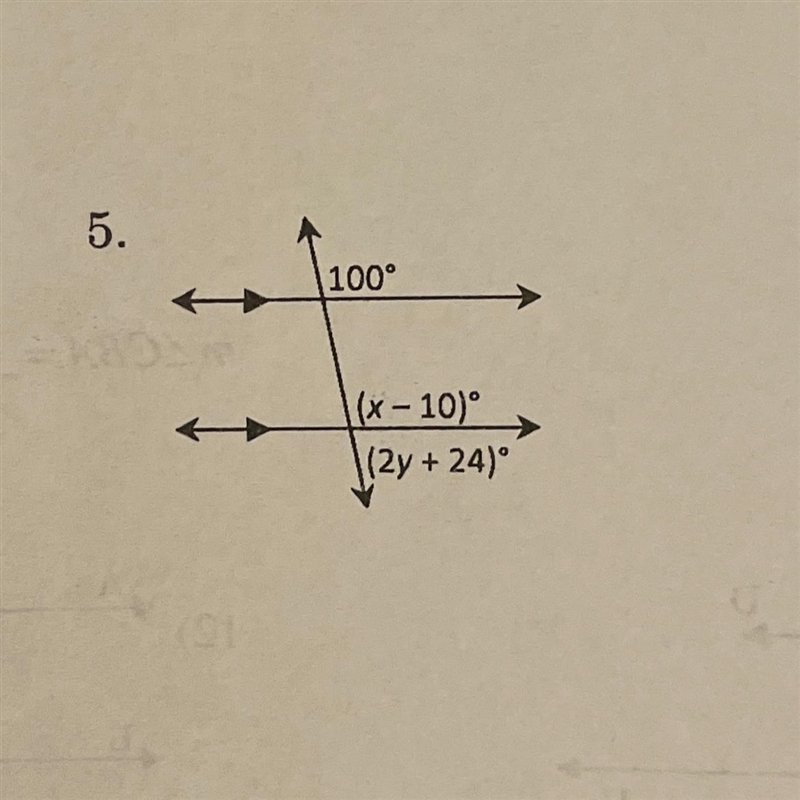 Find x and y. use proper postulates or theorems to justify your answer-example-1