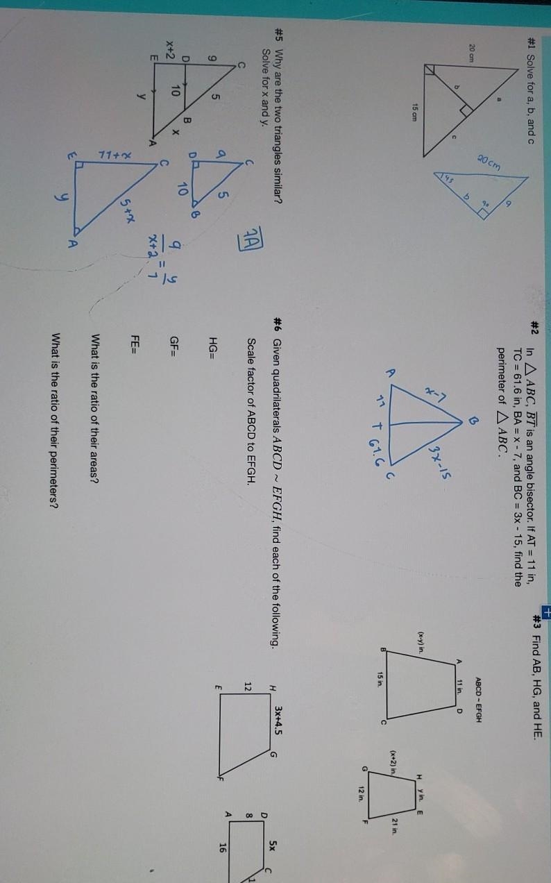 I need help with geometry. Were learning similarity and i have a test soon but im-example-1