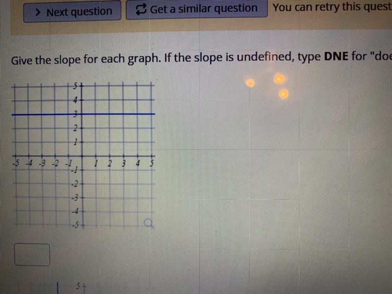 Please help identify the slope for the graph thank you-example-1