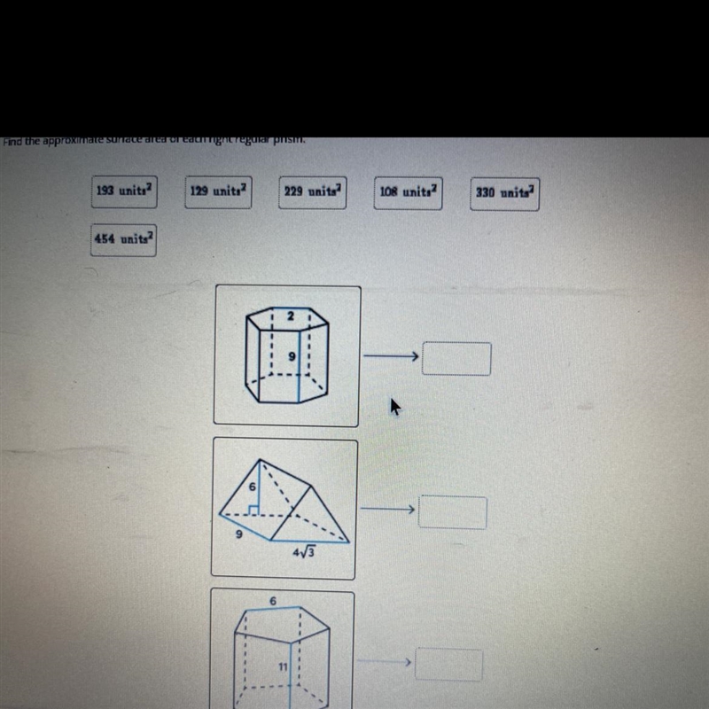 Match the value to the correct image. Not all values will be used.Find the approximate-example-1