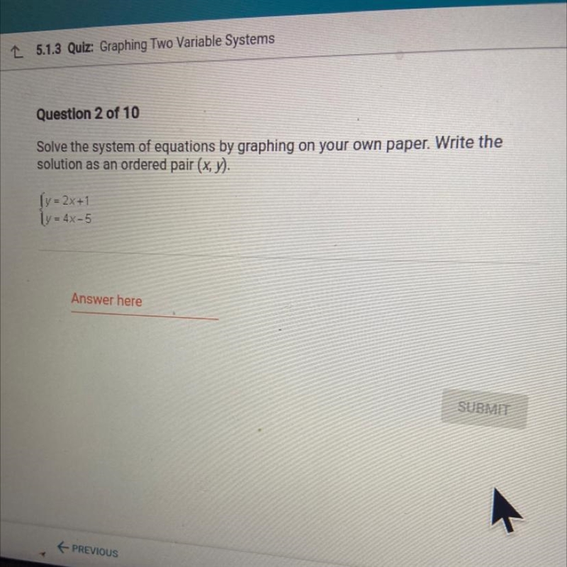 Solve the system of equations by graphing on your own paper. Write thesolution as-example-1