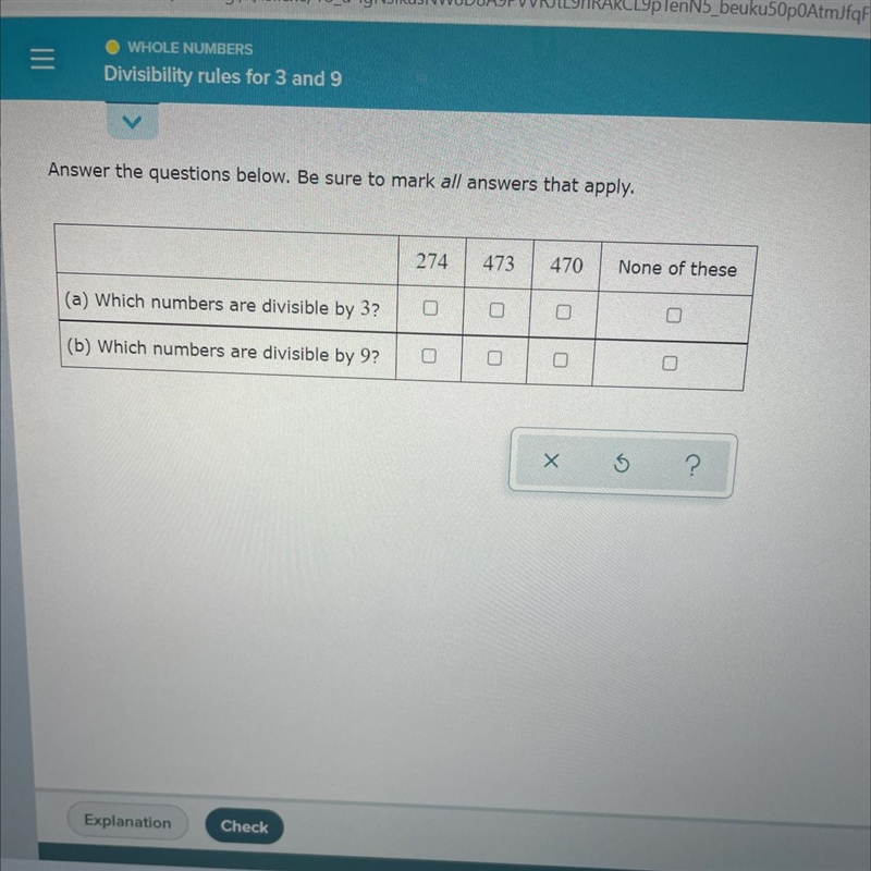 Divisibility rules for 3 and 9 answers the questions below-example-1