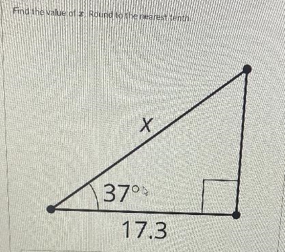 Find the value of x. Round to the nearest tenth-example-1