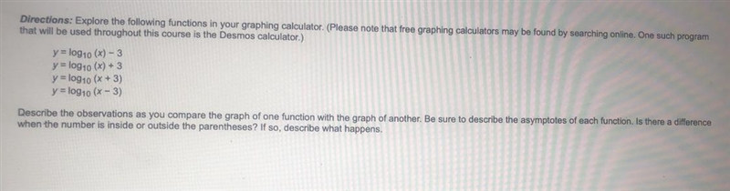 Describe the observations as you compare the graph of one function with the graph-example-1