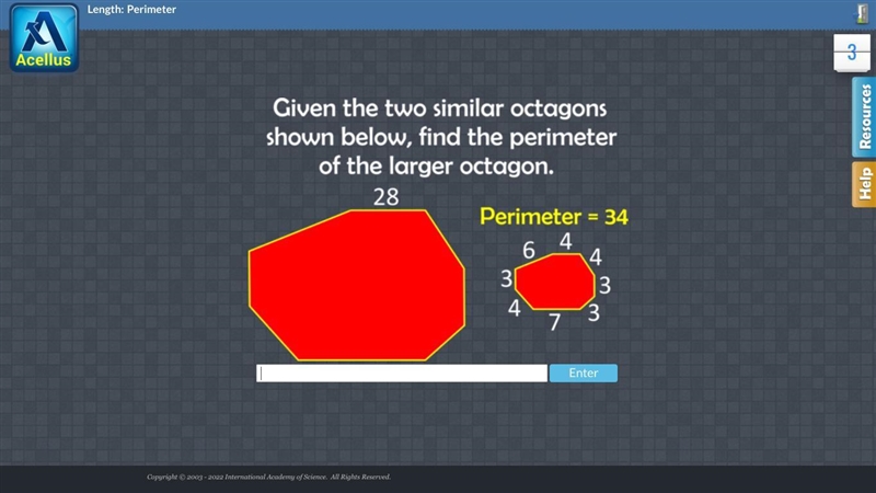 Find the perimeter of the larger octagon-example-1