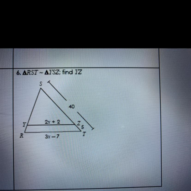 SIMILAR FIGURES USE THE SIMILARITY RELATIONSHIP TO FIND THE INDICATED VALUE.-example-1