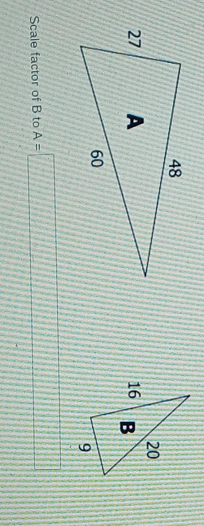 If the figures below are similar, find the scale factor of Figure B to Figure A. (Write-example-1