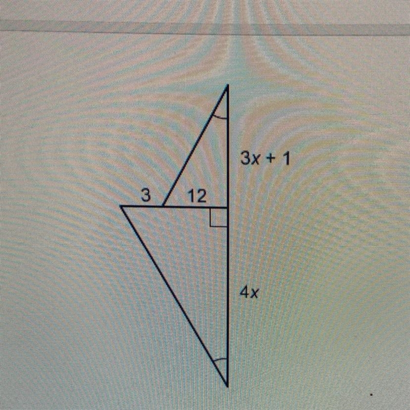 The two triangles are similar What is the value of x? Enter your answer in the box-example-1