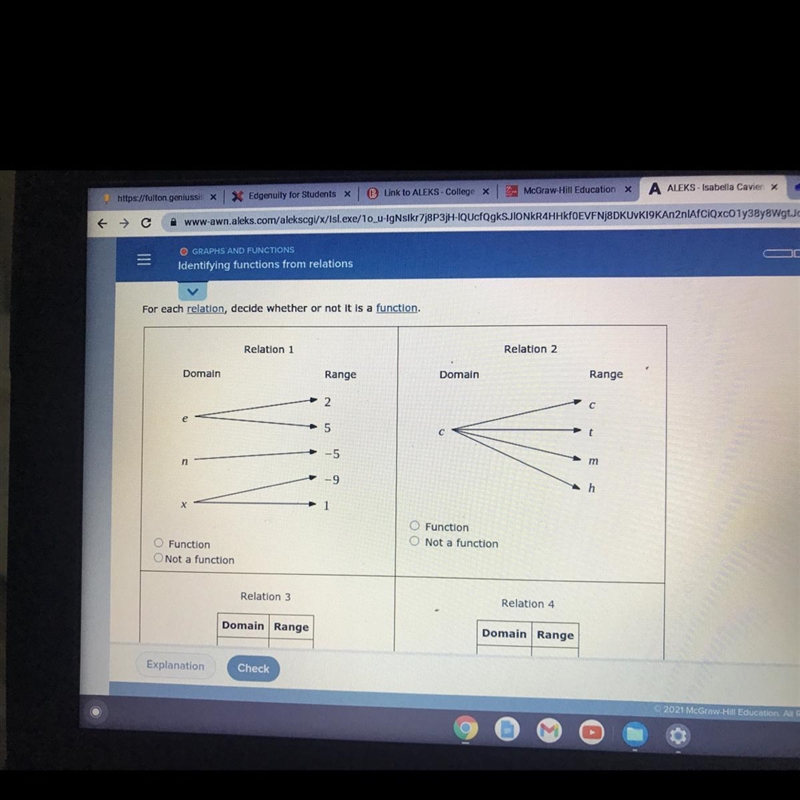 Identifying functions from relations ( sending additional photos for the rest of the-example-1