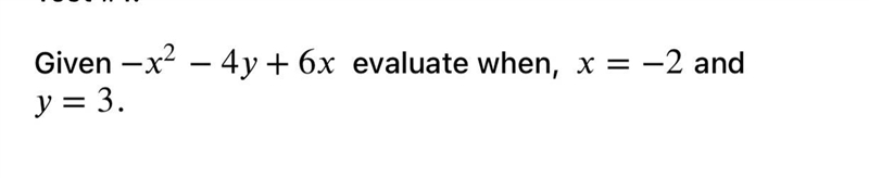 When solving show how to solve for X and Y individually then together.Given −x^2−4y-example-1