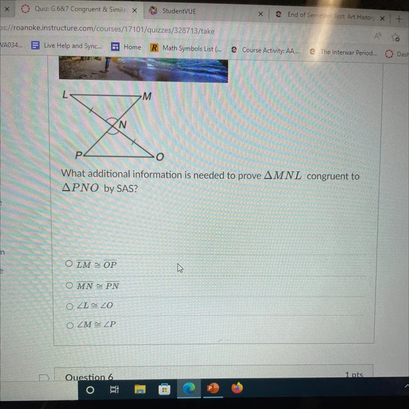 What additional information is needed to prove angle MNL congruent to PNO by SAS?-example-1