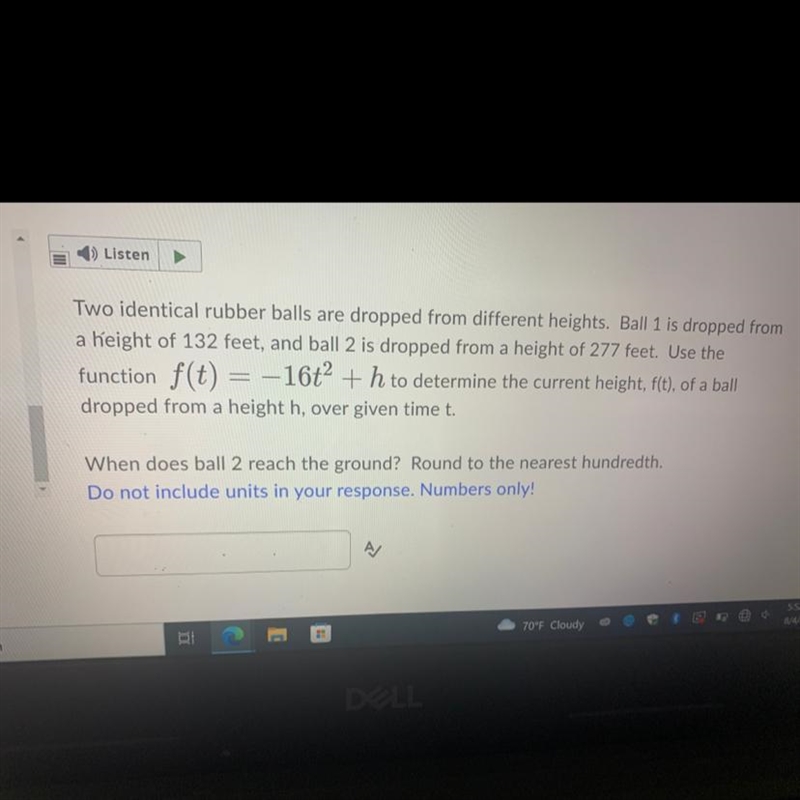 When does ball 2 reach the ground? round to the nearest hundredth.-example-1