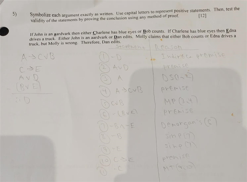 How would I create a logic proof for this question?-example-1