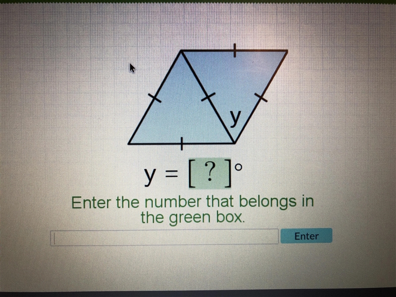 Enter the number that belongs in the green box. y=[?]-example-1