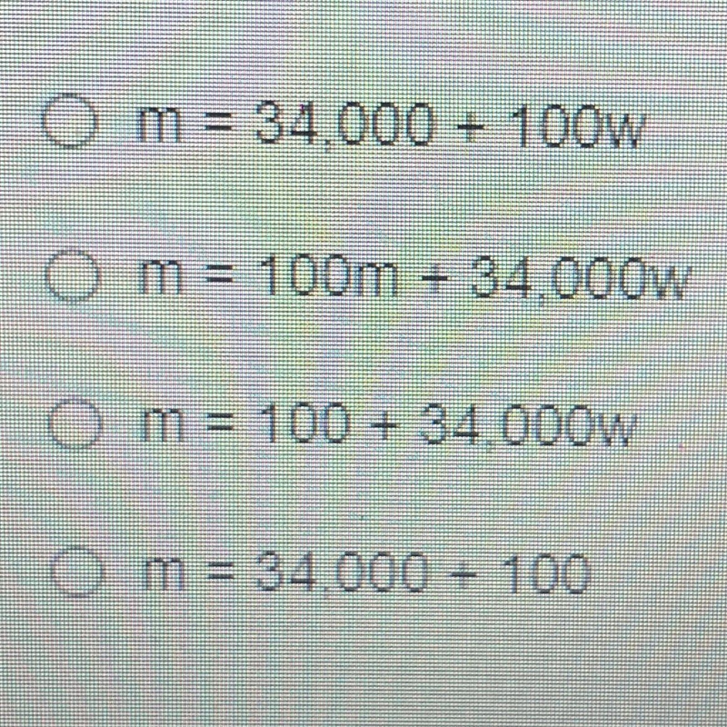 A car has 34,000,miles on its odometer and accumulates an average of 100 more each-example-1