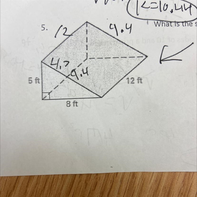 5. What is the surface area of this figure-example-1