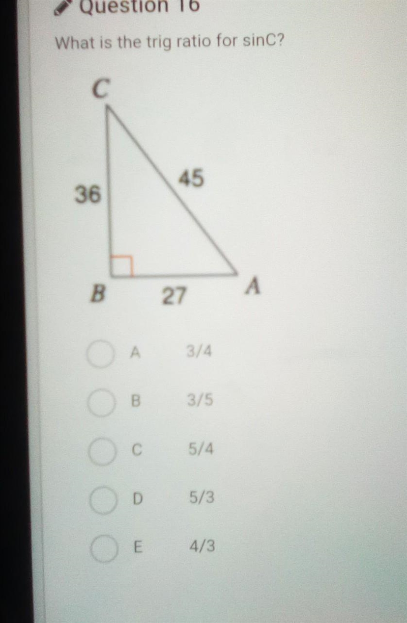 What is the trig for sinC ? this problem is alittle confusing to me-example-1