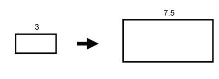 What scale factor was applied to the first rectangle to get the resulting image? Enter-example-1