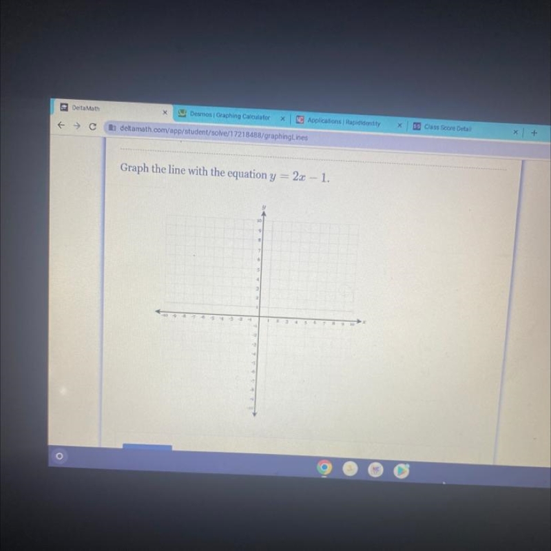 Graph the line with the equation y = 2x - 1.-example-1