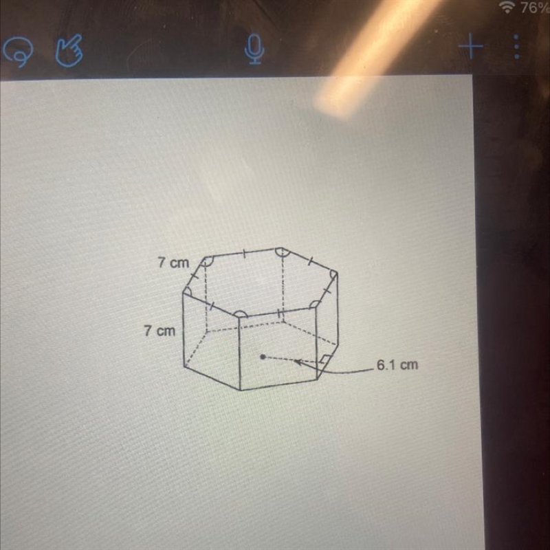 20. Find the volume of the following figure.a. 448.4 cm3b. 149.5 cmC. 896.7 cm3d. 21.4 cm-example-1