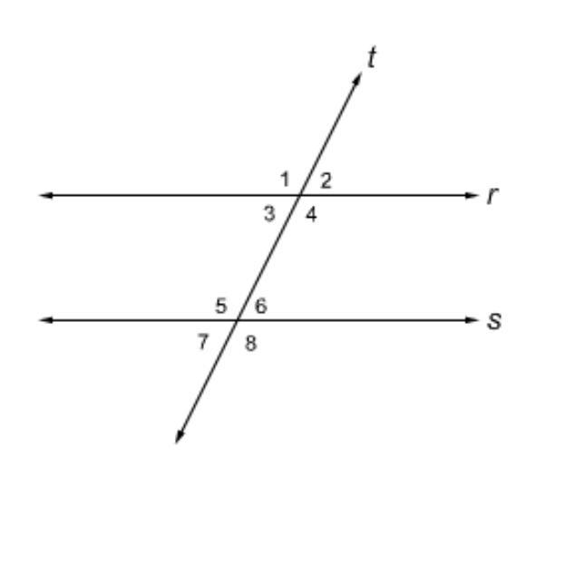 In the figure, r s. ∠2 ≅ ∠ because they are corresponding angles of parallel lines-example-1