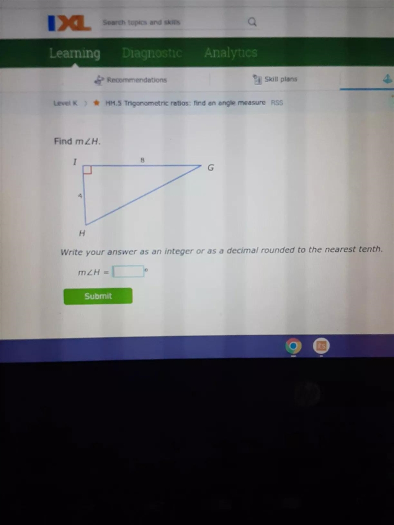 Learning Diagnostic Analytics Recommendations Skill plans Math Level K HH.5 Trigonometric-example-1