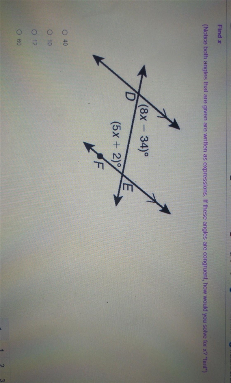 How do I find x? (Note: read the rest of the question in the picture.)-example-1