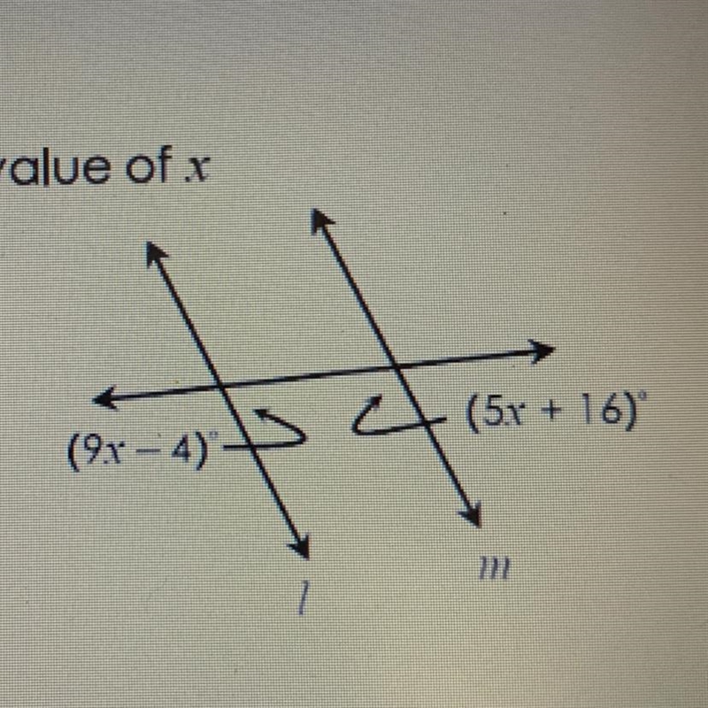 Find The Value of X (9x-4) (5x+16)-example-1