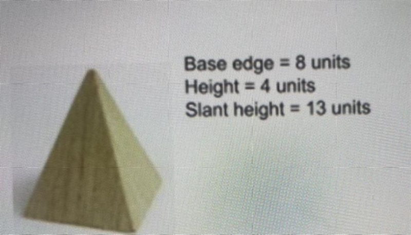 How many square units will I need to paint the square pyramid, to the nearest squared-example-1