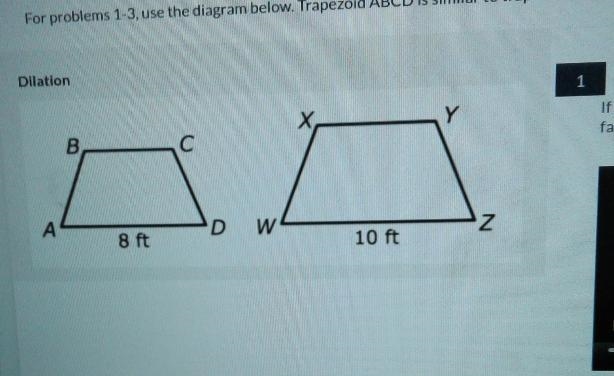 If trapezoid WXYZ is dilated to form trapezoid ABCD, what is the scale factor used-example-2