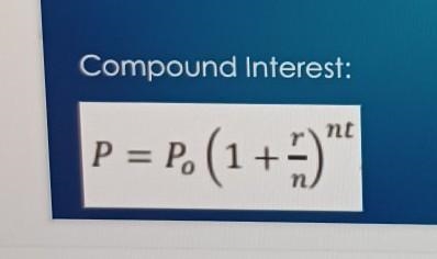 Rachel invests $6,500 into a 5-year CD. The interest rate is 4.2% and is compounded-example-1