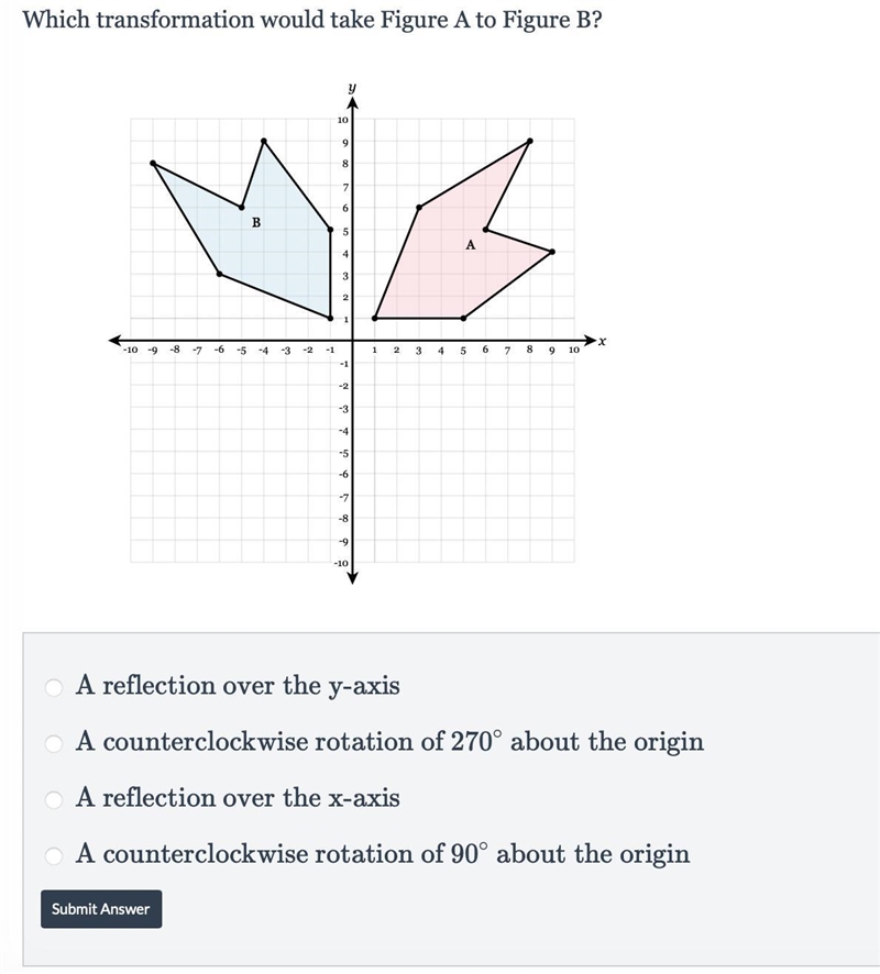 Which transformation would take Figure A to Figure B?-example-1