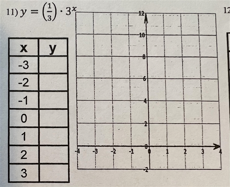 Complete the graph and sketch the exponential function on the graph provided-example-1