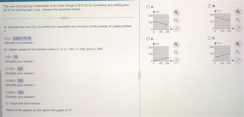 Which of the graphs on the right is the graph of​ C?-example-1