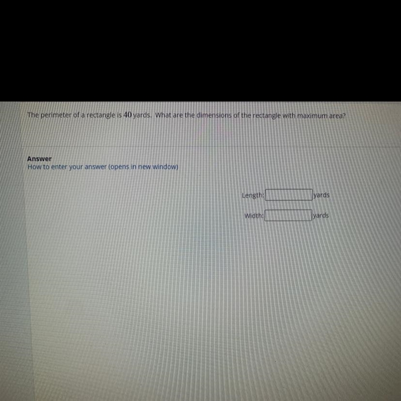 What are the dimensions of the rectangle with Maximum area?-example-1