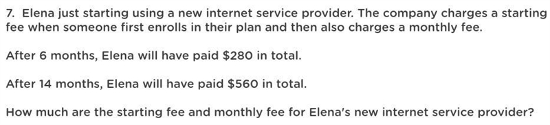 What is the starting fee, and what does she pay monthly?-example-1