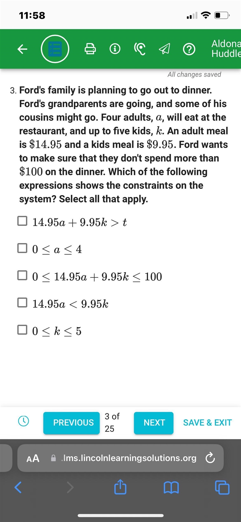 Ford's family is planning to go out to dinner. Ford's grandparents are going, and-example-1