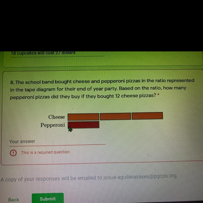 The school band bought cheese and pepperoni pizzas in the ratio represented in the-example-1