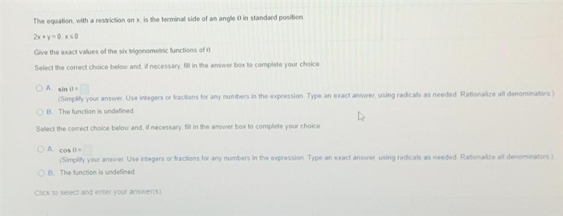 How do I solve this, sin to cot answer in fraction or integer?-example-1