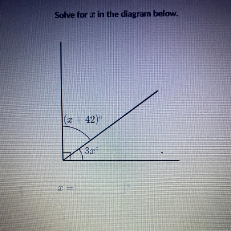 Solve for x in the diagram below.-example-1